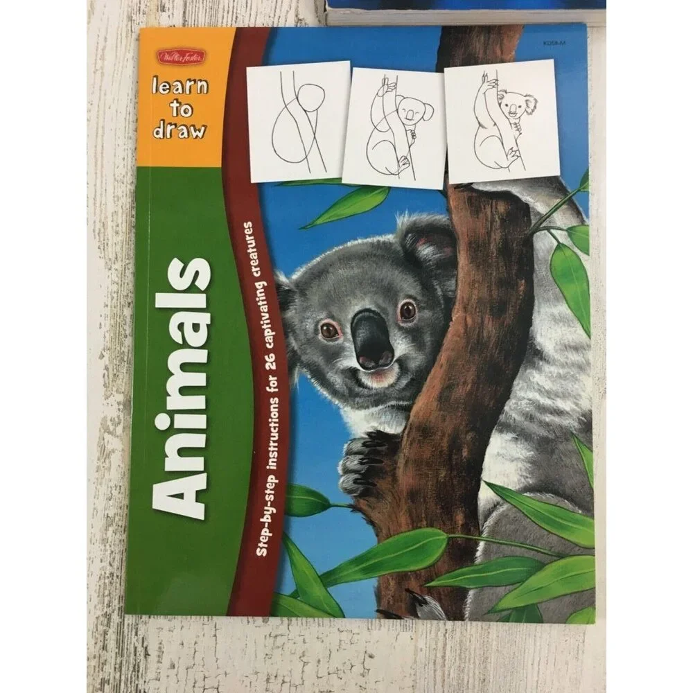 Lot 3 Drawing Books Ed Emberley Faces Walter Foster Dragons Animals Kids Learn - Picture 4 of 5